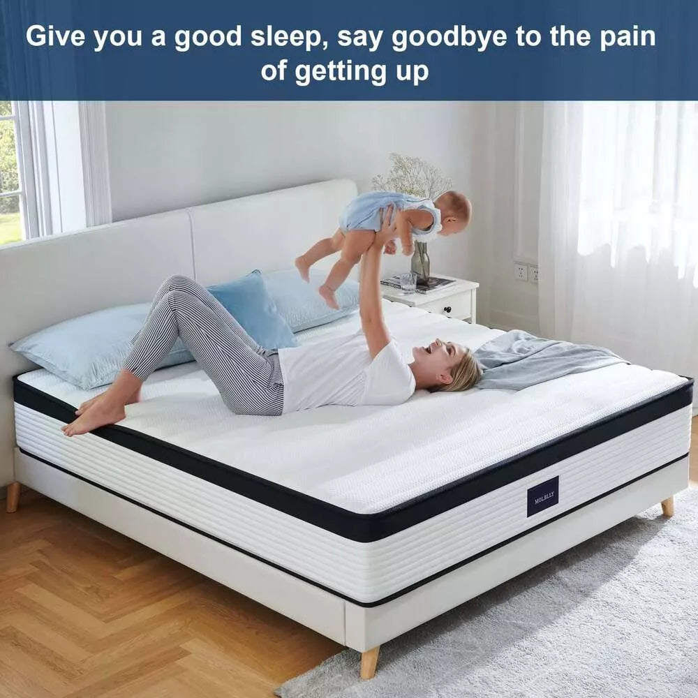 Queen Size 12-inch Innerspring Mattress – Ultimate Comfort & Motion Isolation - DSARD