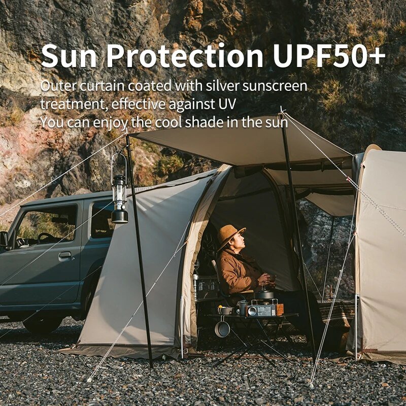 DSARD 3-4 Person Outdoor Tunnel Tent Waterproof Family Camping