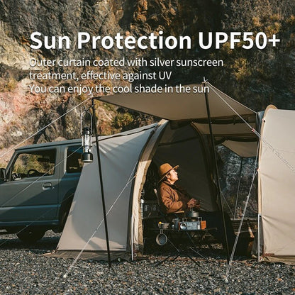 DSARD 3-4 Person Outdoor Tunnel Tent Waterproof Family Camping