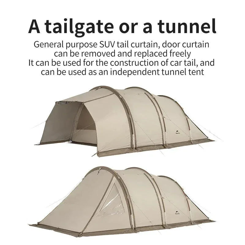 DSARD 3-4 Person Outdoor Tunnel Tent Waterproof Family Camping - DSARD