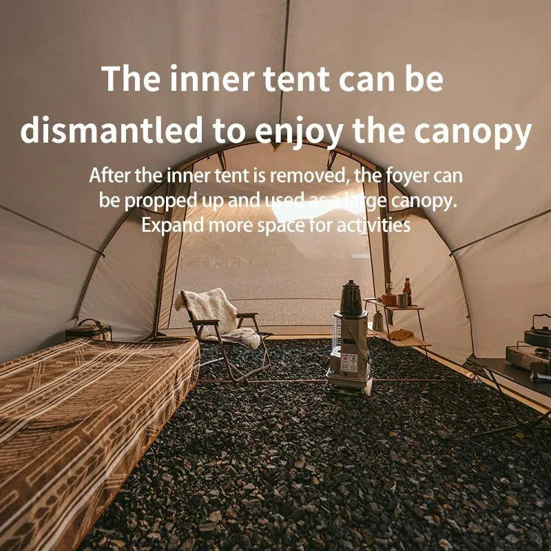 DSARD 3-4 Person Outdoor Tunnel Tent Waterproof Family Camping - DSARD