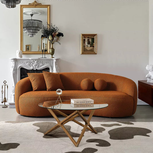 Modern Scandinavian-Style Velvet Sofa – Luxury Home Furniture with Free Shipping - DSARD
