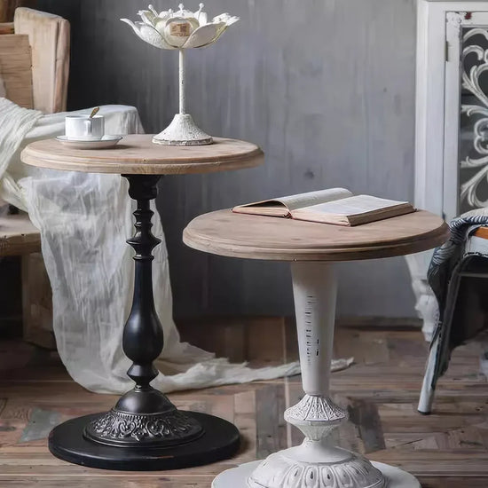 American Vintage Solid Wood Small Tea Table Rustic Charm for Your Home