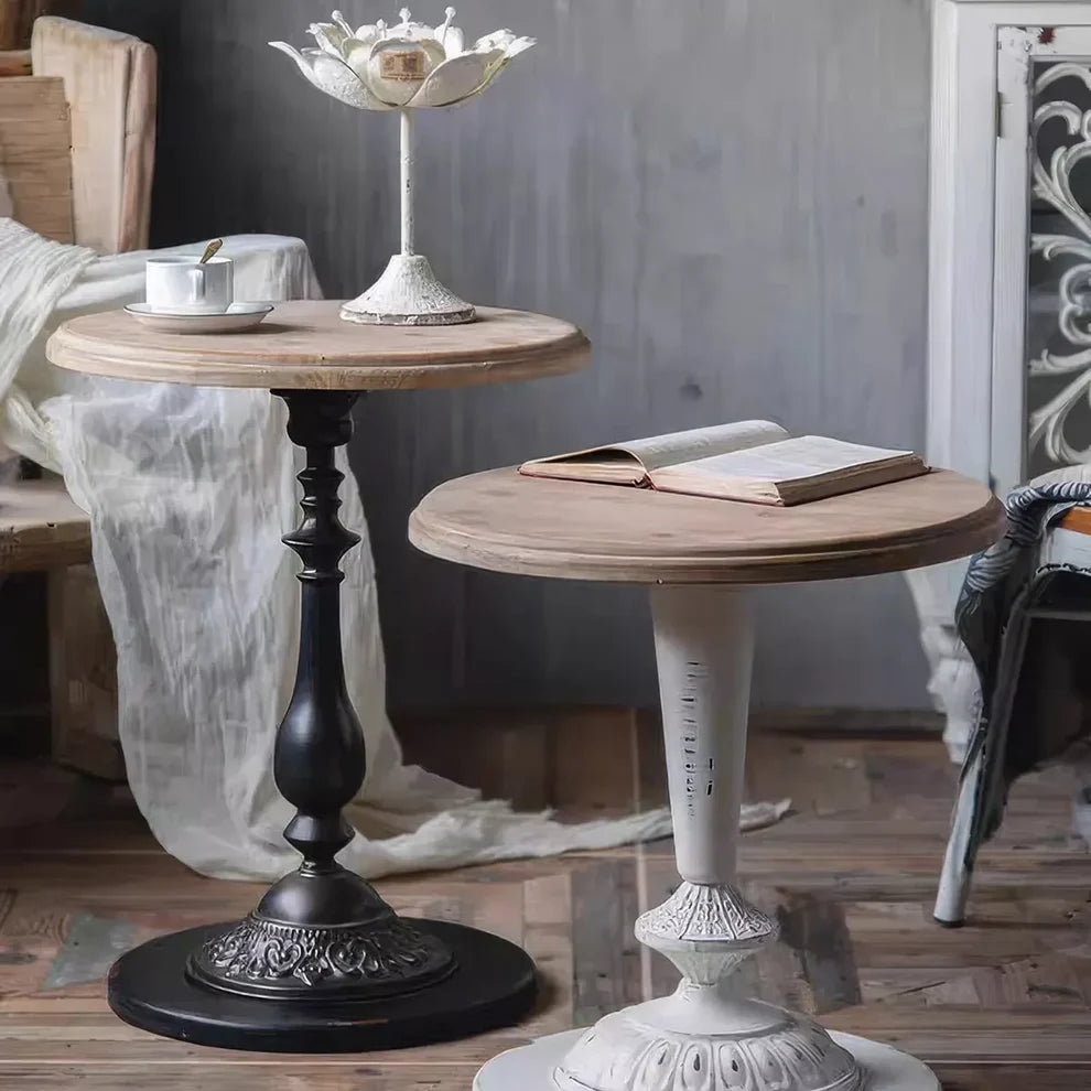 American Vintage Solid Wood Small Tea Table Rustic Charm for Your Home