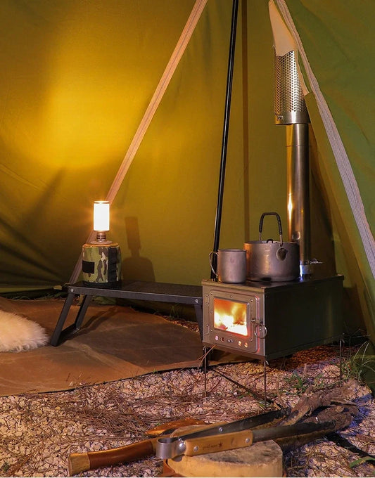 DSARD Compact Folding Wood Stove: Lightweight & Portable for Outdoor Camping and Picnic
