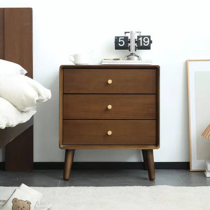 Solid Wood Nightstands Luxury Bedside Table