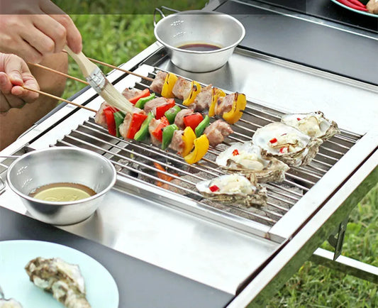 DSARD Folding Gas Stove with BBQ Rack – Compact & Portable for Outdoor Adventures
