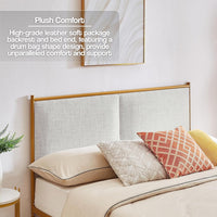 Queen Size Bed with Steamed Bread Backrest and Storage Drawers - DSARD