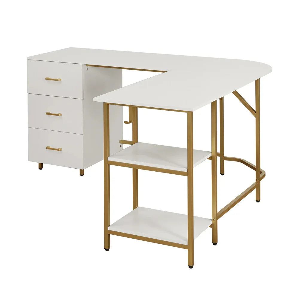 Contemporary L-Shape Home Office Desk - DSARD - DSARD