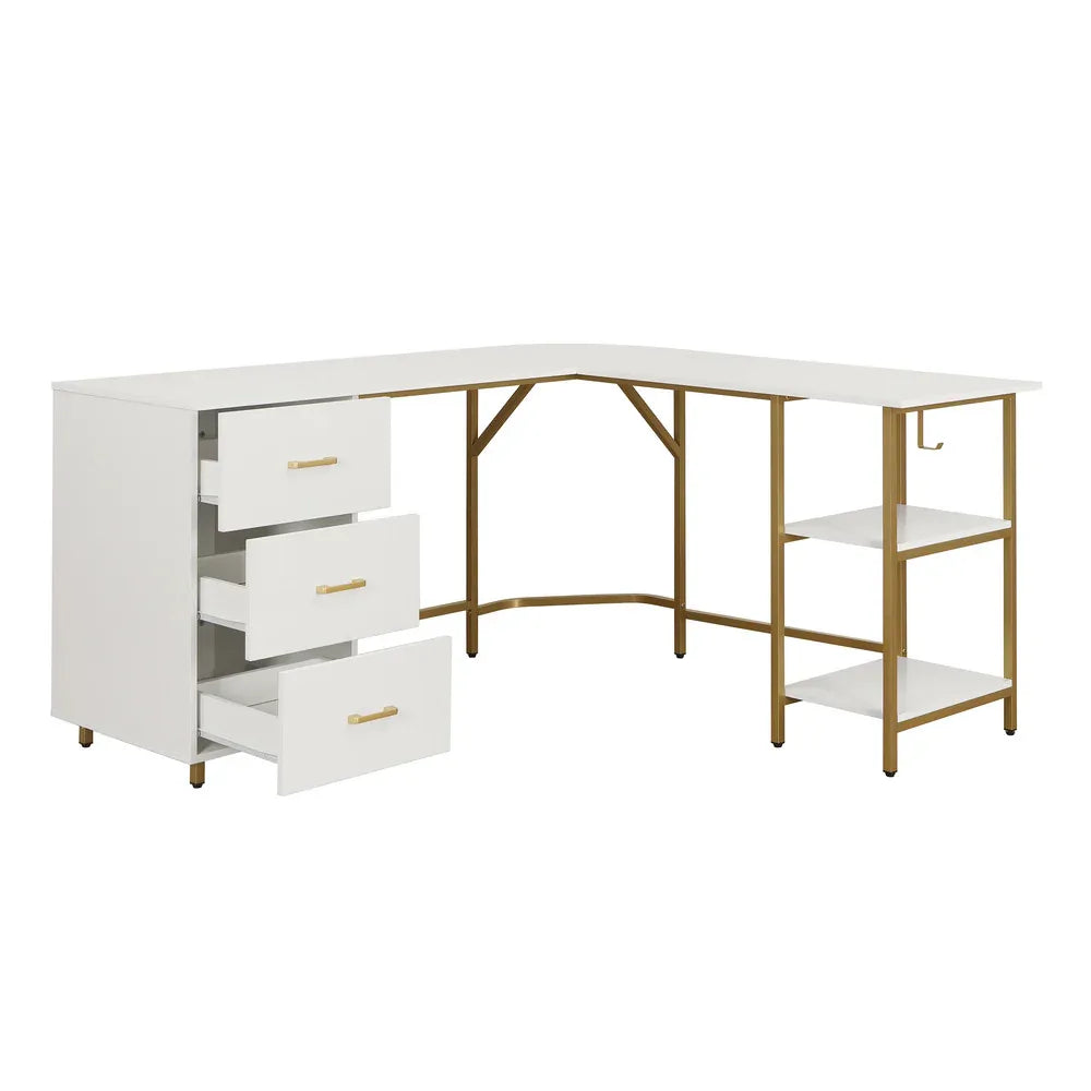 Contemporary L-Shape Home Office Desk - DSARD - DSARD