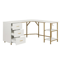 Contemporary L-Shape Home Office Desk - DSARD - DSARD