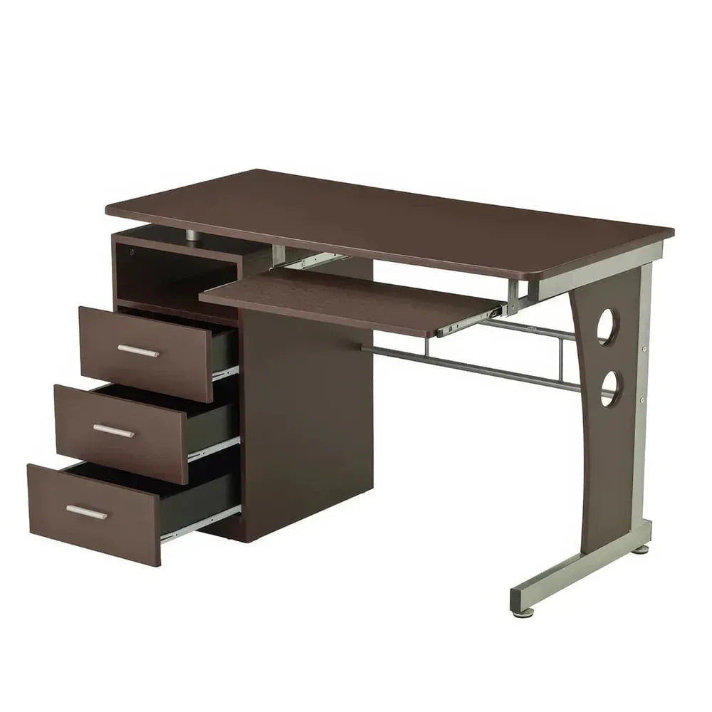 Elegant Chocolate Computer Desk with Ample Storage and Durable Design - DSARD - DSARD