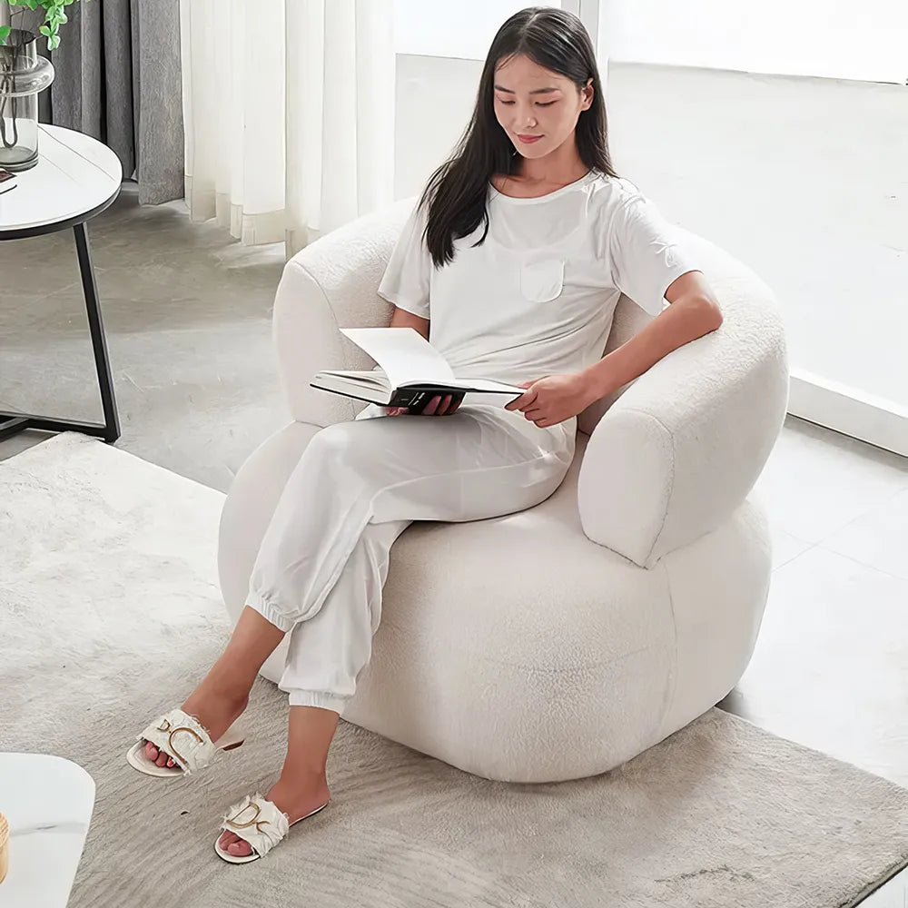 Luxury Velvet U-Shaped Single Sofa Chair for Modern Living Spaces - DSARD