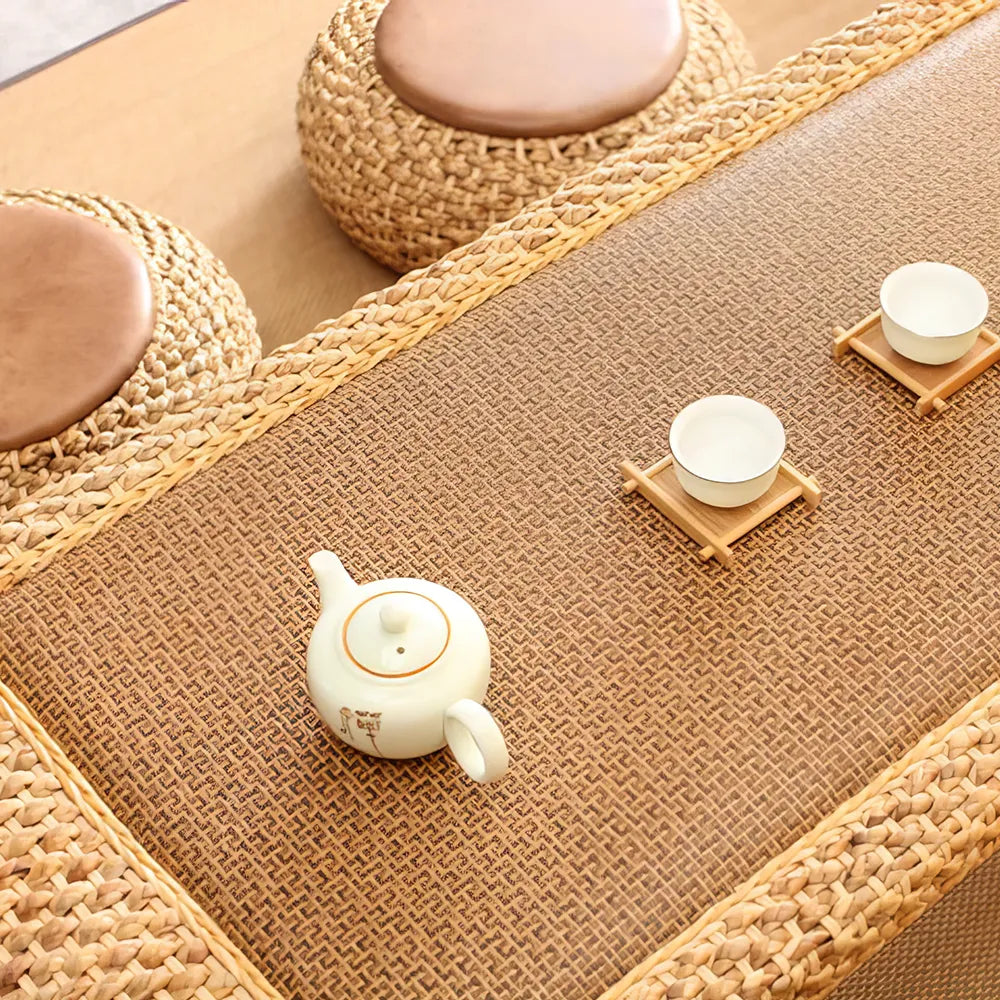 Rattan Coffee Table – Luxury Nordic Minimalist Living Room
