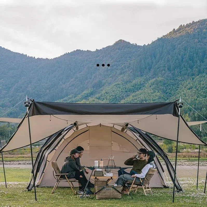 DSARD 3-4 Person Outdoor Tunnel Tent Waterproof Family Camping - DSARD