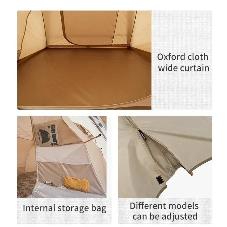 DSARD 3-4 Person Outdoor Tunnel Tent Waterproof Family Camping - DSARD