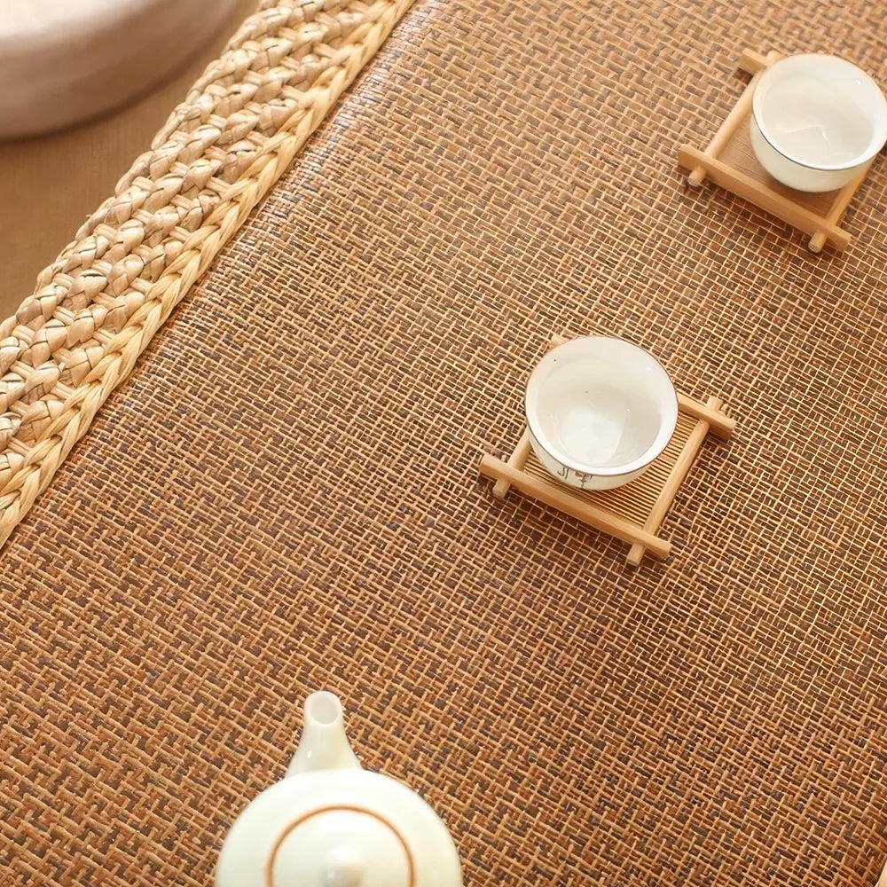 Rattan Coffee Table – Luxury Nordic Minimalist Living Room