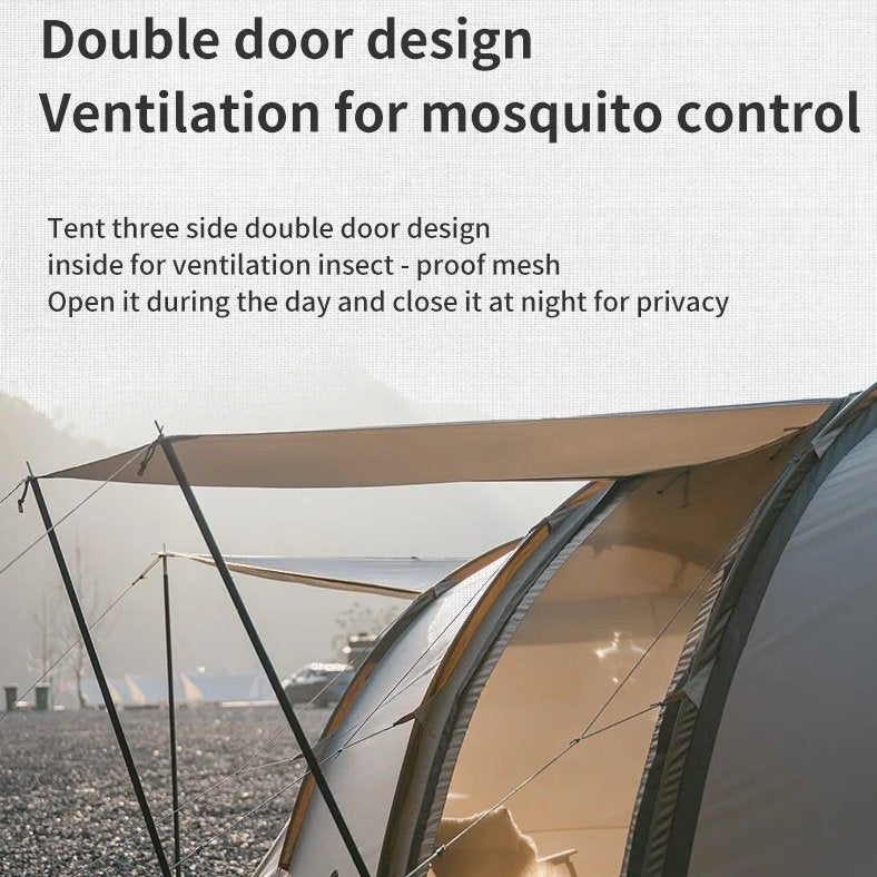 DSARD 3-4 Person Outdoor Tunnel Tent Waterproof Family Camping