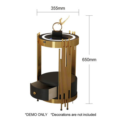 Nordic Bedroom Round Smart Nightstands - DSARD