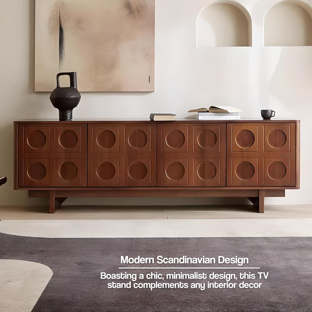 Scandinavian-Style Retro Wooden TV Stand - DSARD