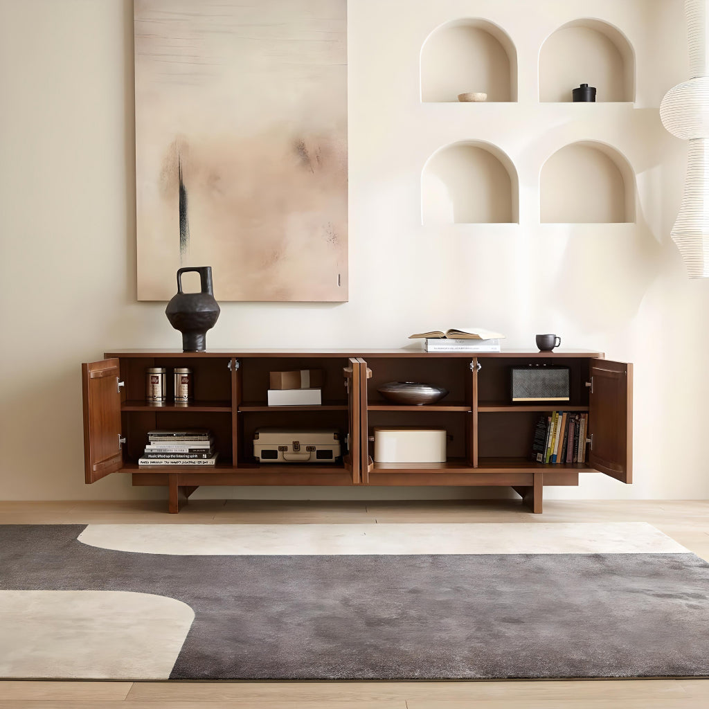 Scandinavian-Style Retro Wooden TV Stand - DSARD