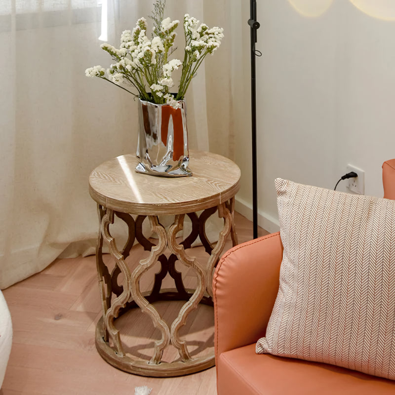 Minimalist Modern Round Wooden Coffee Table for Living Room - DSARD