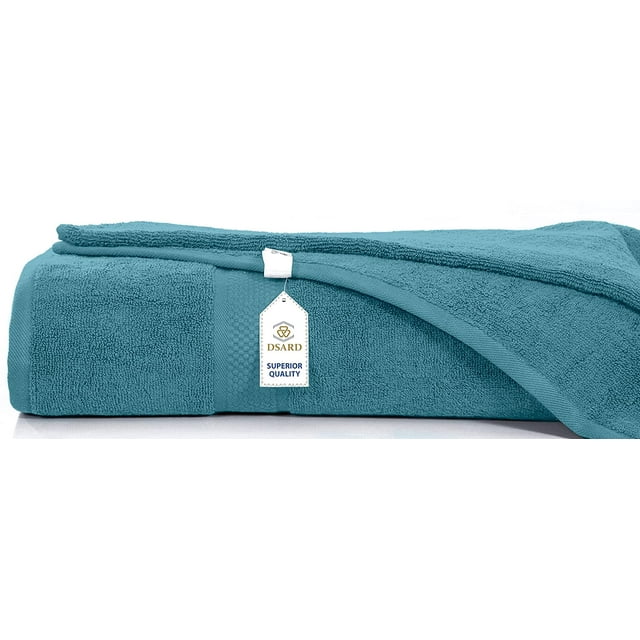 Bath Sheet Towels 100% cotton, 600 GSM Bathroom Towels, Soft and Absorbent Bath Sheets - Set of 2 (35 x 70 Navy, Rose Pink, Teel) by DSARD