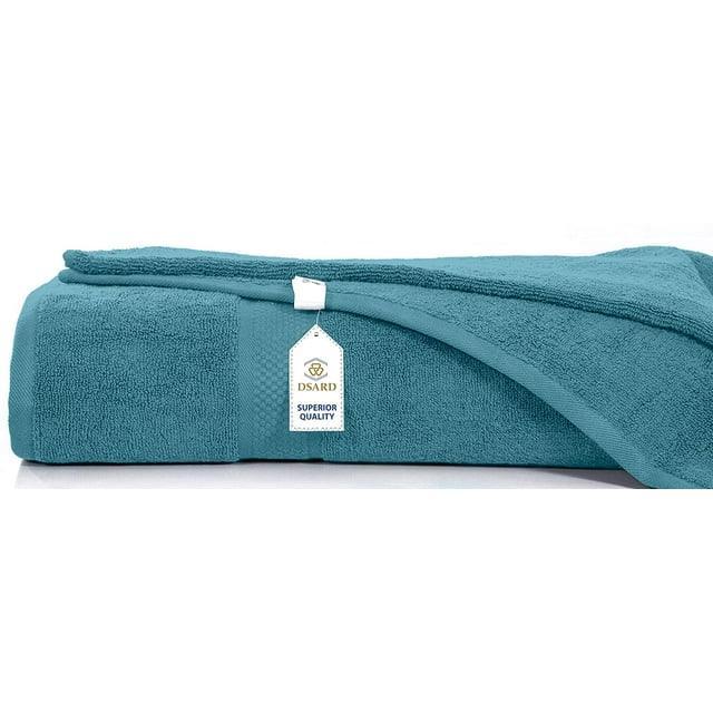 Bath Sheet Towels 100% cotton, 600 GSM Bathroom Towels, Soft and Absorbent Bath Sheets - Set of 2 (35 x 70 Navy, Rose Pink, Teel) by DSARD - DSARD