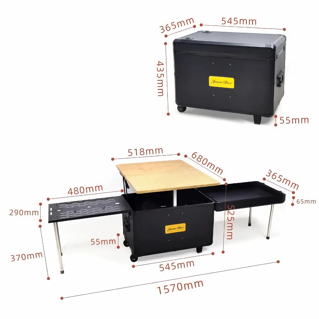 DSARD Versatile Mobile Kitchen Cart with Folding Table – Ideal for Outdoor Picnics, Camping & BBQs